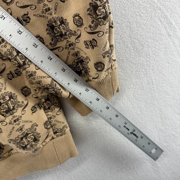 Vintage South Pole Hoodie Men's XL Brown Zip Sweatshirt All Over Y2k Pinkman - Picture 4 of 7